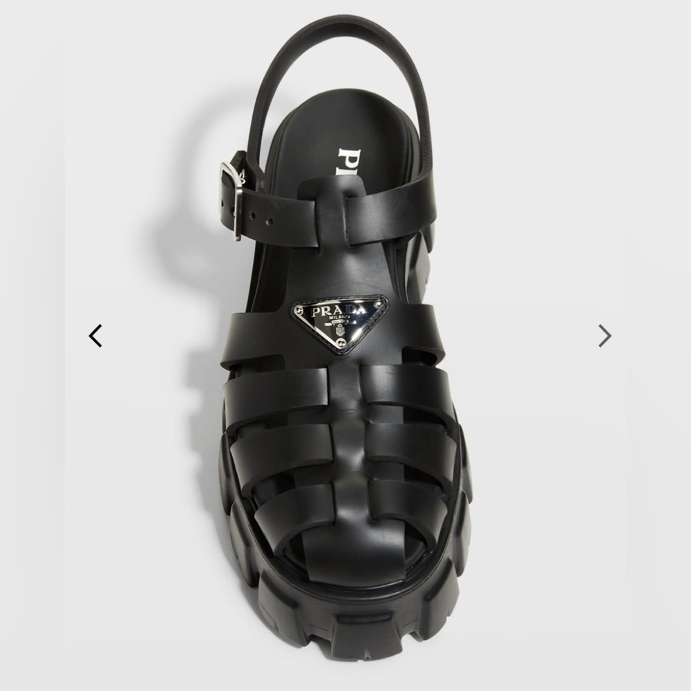 Authetic Prada chunky rubber sole fisherman sandals size 8